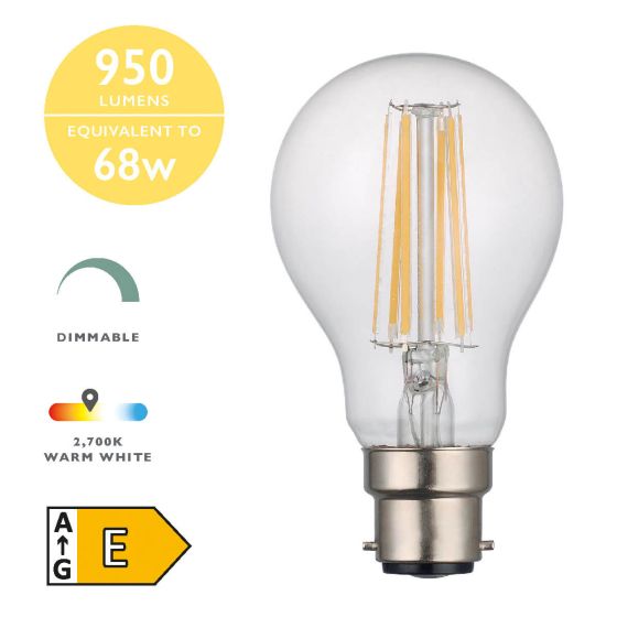 där lighting (Pack of 5) Dimmable LED Light Bulb (Lamp) B22 8W 950LM