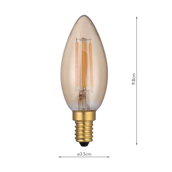 Där Lighting (Pack Of 5) LED Candle Light Bulb (Lamp) SES/E14 4W 250LM
