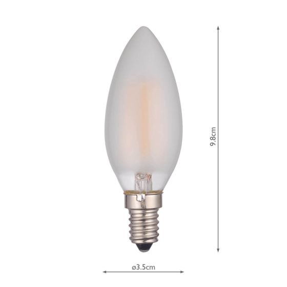 Där Lighting (Pack Of 5) LED Candle Light Bulb (Lamp) SES/E14 4W 450LM