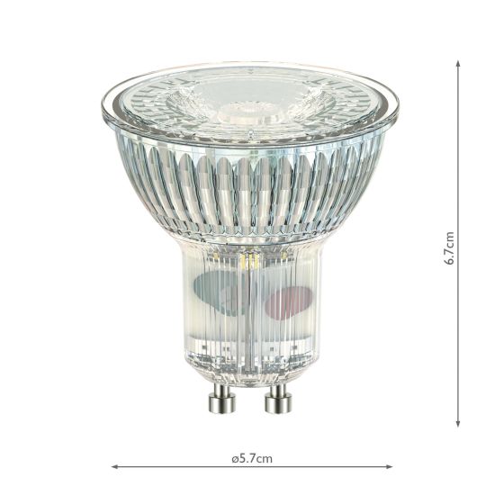 Där Lighting (Pack Of 5) LED GU10 Light Bulb (Lamp) 5W 345LM 3000K