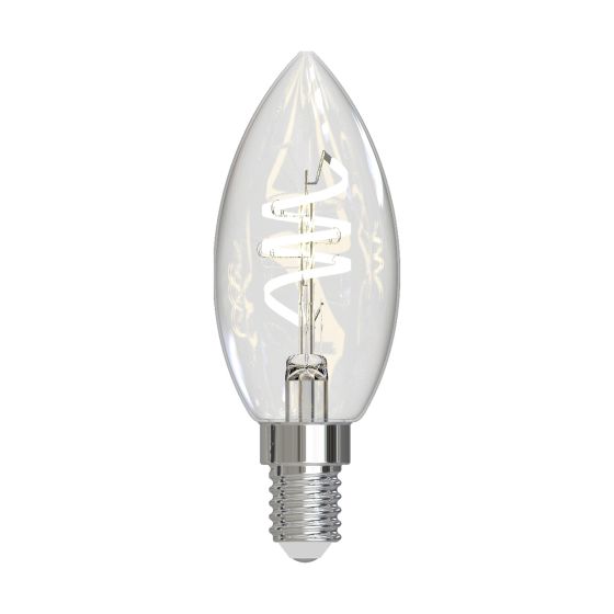 Där Lighting (Pack Of 6) LED SES/E14 Candle White Filament Light Bulb 4.6w 470lm 4000k Cool White
