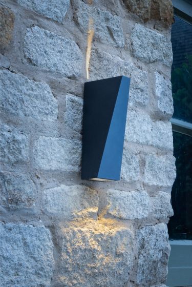 Där Lighting Paco Outdoor 2 Light Wall Light Matt Grey IP65 LED