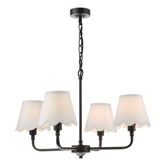 Där Lighting Padme 4 Light Pendant Matt Black Fitting Only