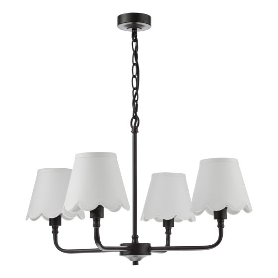 Där Lighting Padme 4 Light Pendant Matt Black Fitting Only