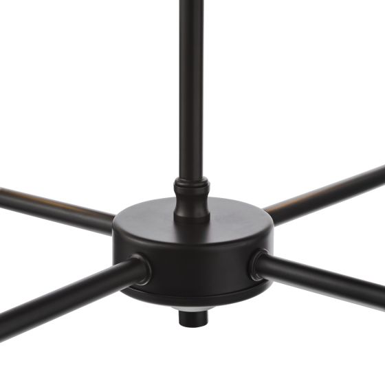 Där Lighting Padme 4 Light Pendant Matt Black With Shade