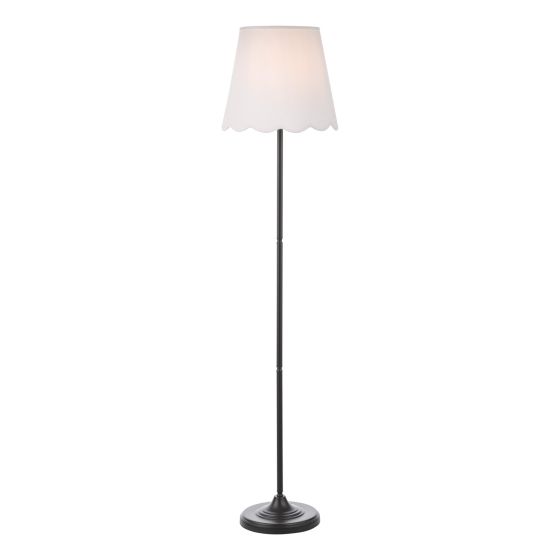 där lighting Padme Floor Lamp Matt Black With Shade