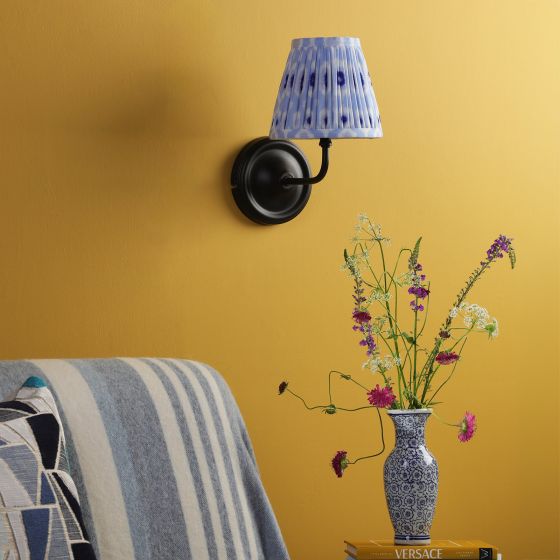 Där Lighting Padme Wall Light Matt Black With Shade