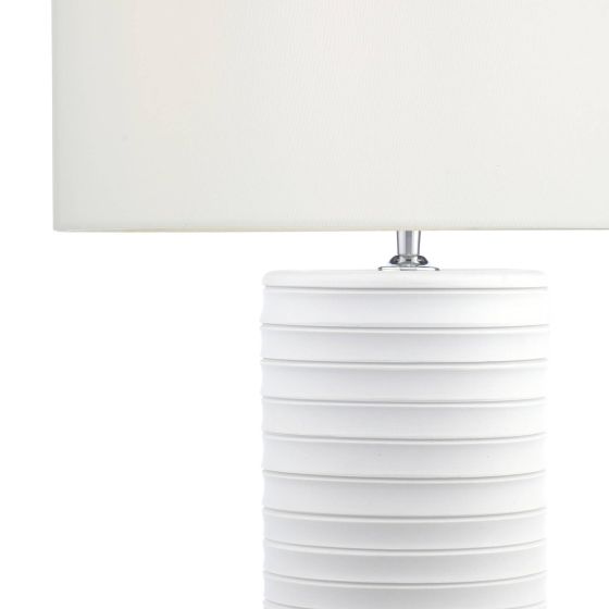 Där Lighting Pascha Table Lamp White Ceramic With Shade