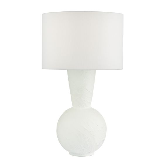 Där Lighting Perla Table Lamp Matt White With Shade