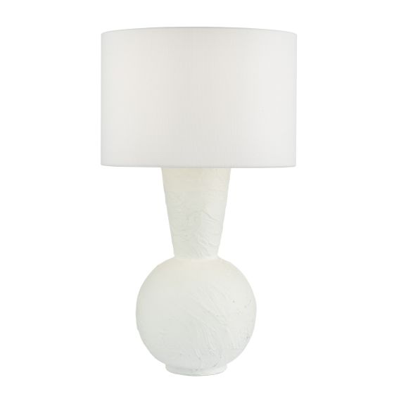 där lighting Perla Table Lamp Matt White With Shade