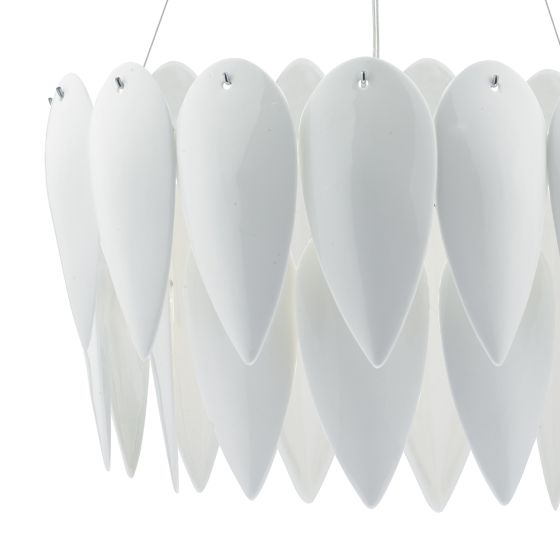 där lighting Phillipa 3 Light Pendant White Ceramic
