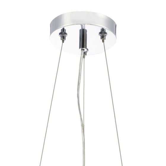 Där Lighting Piazza 3 Light Pendant Polished Chrome Crystal