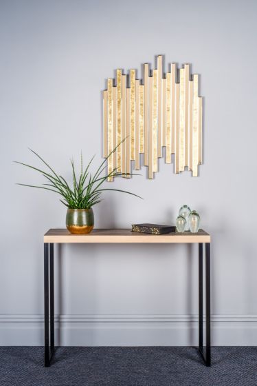 Där Lighting Pimento Decorative Mirror Gold Foil Detail 86 X 66cm