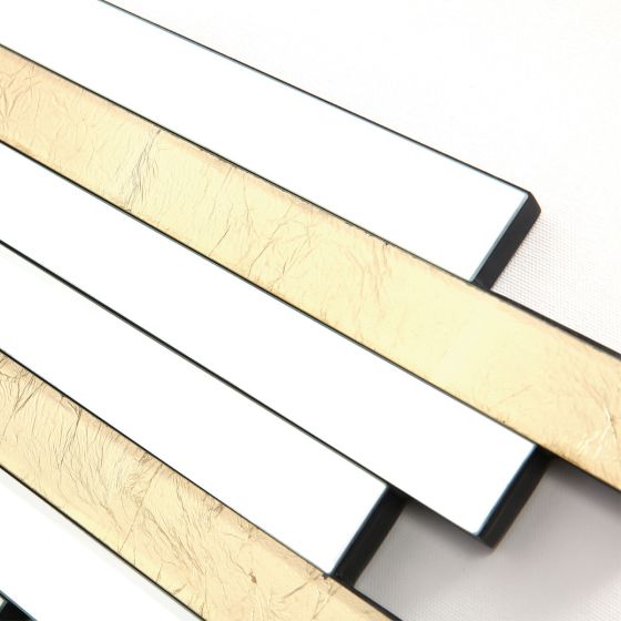 Där Lighting Pimento Decorative Mirror Gold Foil Detail 86 X 66cm