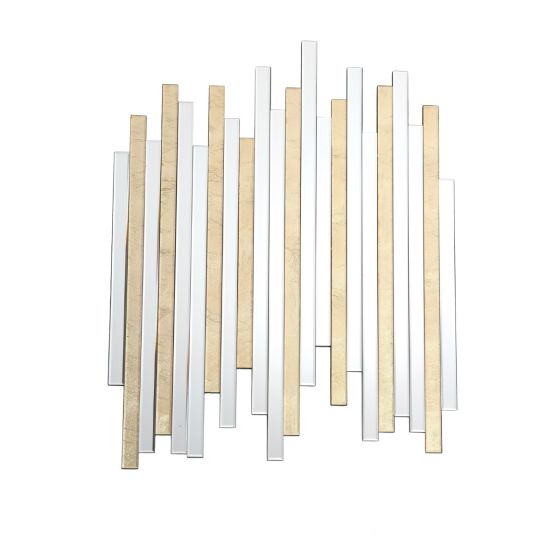 där lighting Pimento Decorative Mirror Gold Foil Detail 86 X 66cm