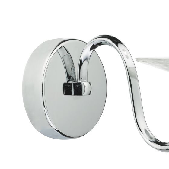 Där Lighting Pique Wall Light Polished Chrome Crystal