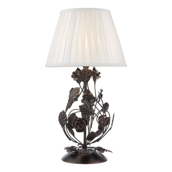 där lighting Priscilla Table Lamp Matt Black With Shade