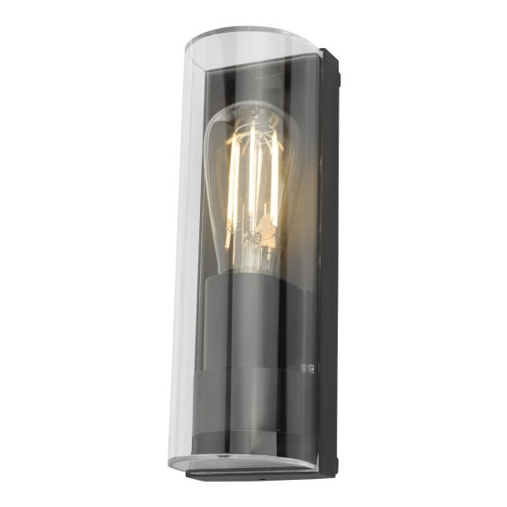 där lighting Quenby Outdoor Wall Light Matt Grey Acrylic IP65