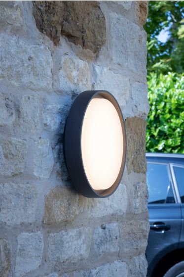 Där Lighting Ralph Large Outdoor Wall Light Anthracite IP65 LED
