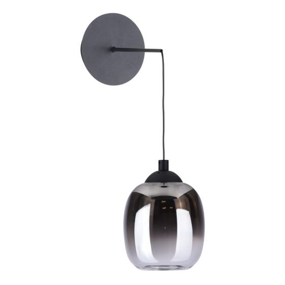 Där Lighting Ramona Pendant/Wall Light Matt Black Ombre Glass LED