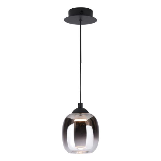 Där Lighting Ramona Pendant/Wall Light Matt Black Ombre Glass LED