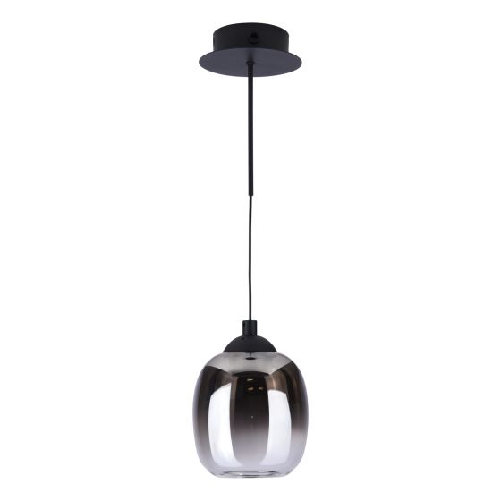Där Lighting Ramona Pendant/Wall Light Matt Black Ombre Glass LED