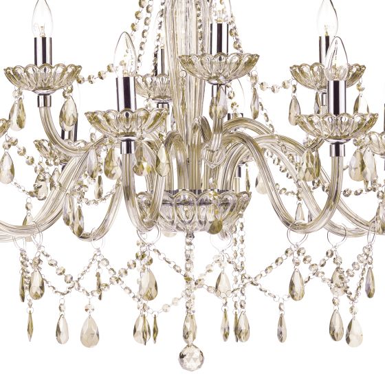 där lighting Raphael 12 Light Chandelier Champagne Crystal