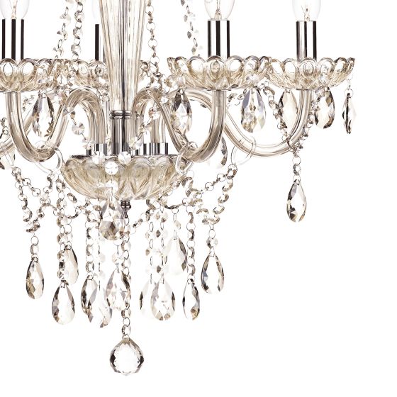 där lighting Raphael 5 Light Chandelier Champagne Crystal