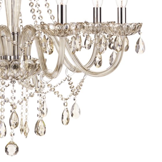 Där Lighting Raphael 8 Light Chandelier Champagne Crystal