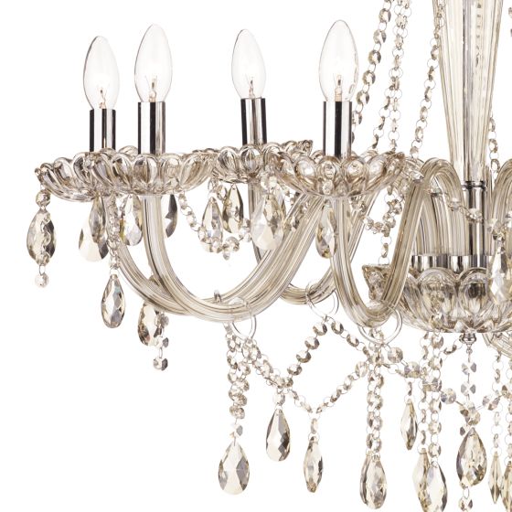 Där Lighting Raphael 8 Light Chandelier Champagne Crystal