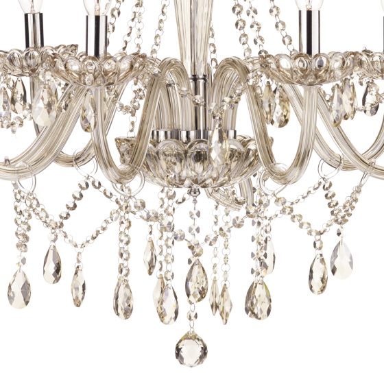 där lighting Raphael 8 Light Chandelier Champagne Crystal