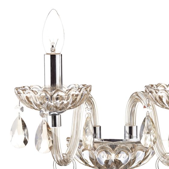 Där Lighting Raphael Double Wall Bracket Champagne Crystal