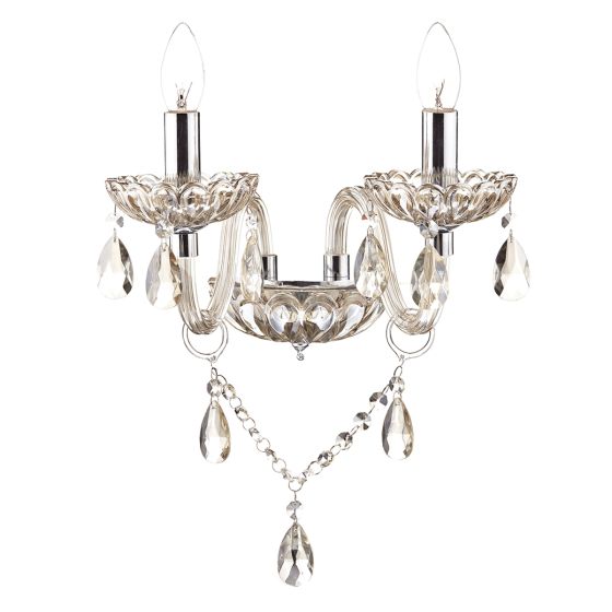Där Lighting Raphael Double Wall Bracket Champagne Crystal
