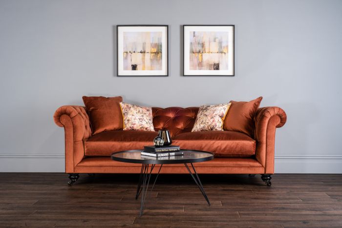 Där Lighting Rauma Round Coffee Table Dark Grey Stone Effect