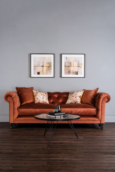 Där Lighting Rauma Round Coffee Table Dark Grey Stone Effect