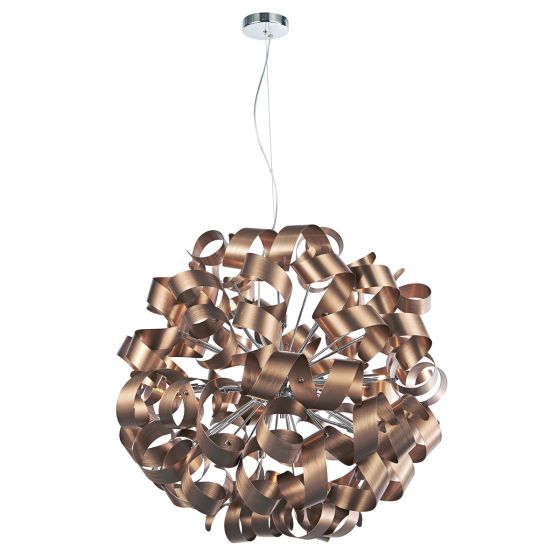 Där Lighting Rawley 12 Light Pendant Brushed Copper
