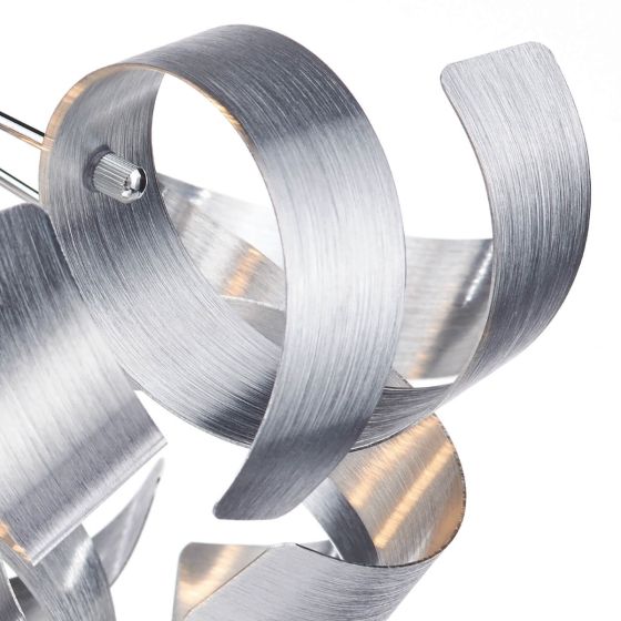 Där Lighting Rawley 4 Light Flush Brushed Aluminium 40cm