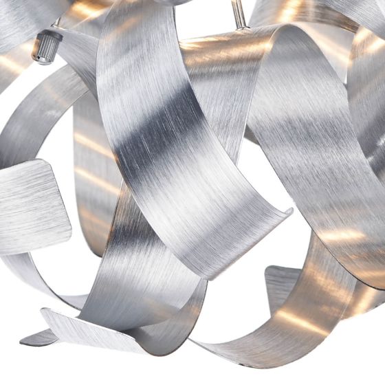 Där Lighting Rawley 4 Light Flush Brushed Aluminium 40cm