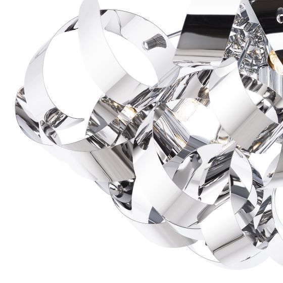 Där Lighting Rawley 4 Light Flush Polished Chrome 40cm