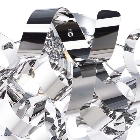 Där Lighting Rawley 4 Light Flush Polished Chrome 40cm