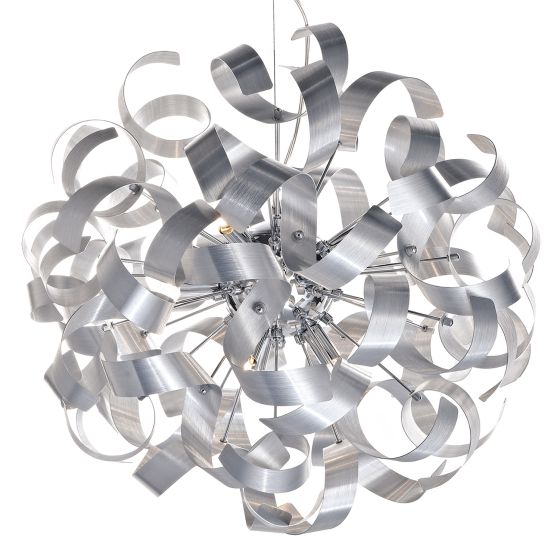 där lighting Rawley 9 Light Pendant Brushed Aluminium