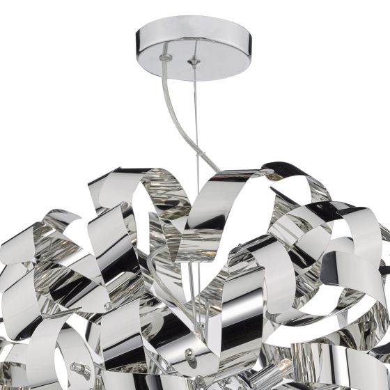 Där Lighting Rawley 9 Light Pendant Polished Chrome