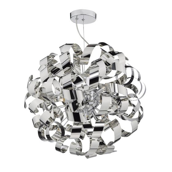 Där Lighting Rawley 9 Light Pendant Polished Chrome