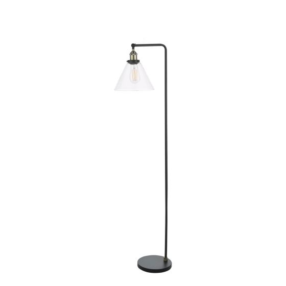 Där Lighting Ray Floor Lamp Antique Brass And Glass