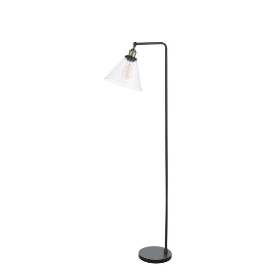 Där Lighting Ray Floor Lamp Antique Brass And Glass