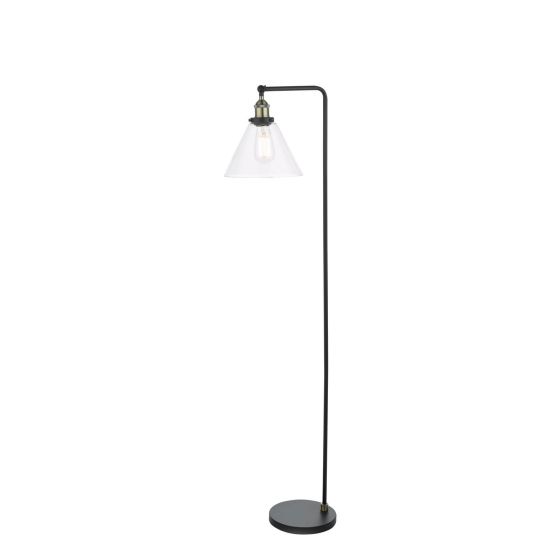 där lighting Ray Floor Lamp Antique Brass and Glass