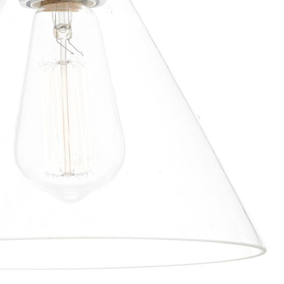 Där Lighting Ray Single Wall Light Antique Nickel Clear Glass