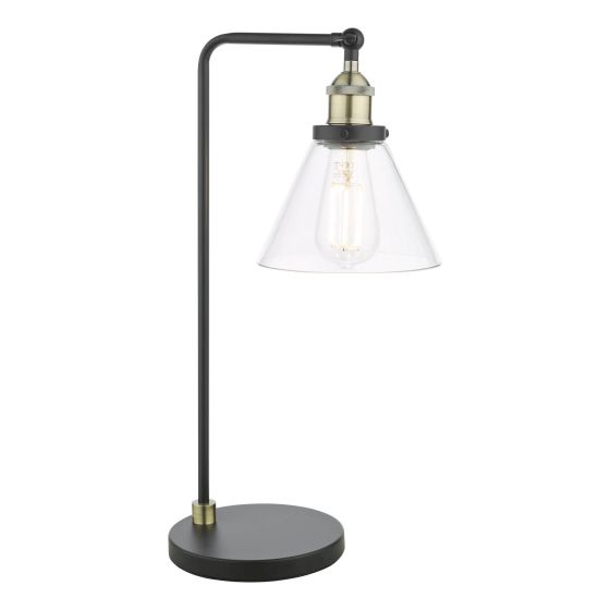 där lighting Ray Table Lamp Antique Brass and Glass