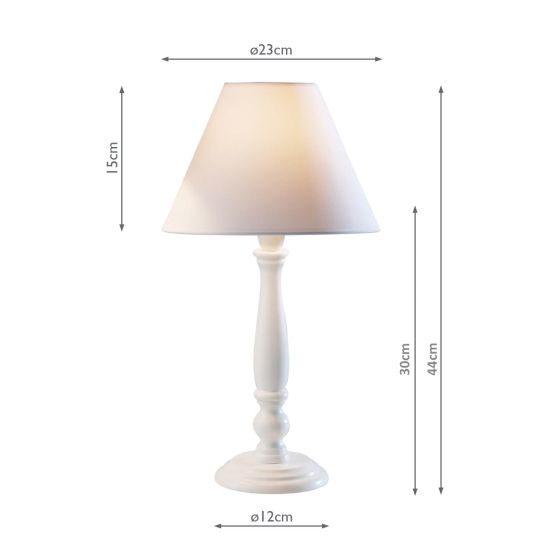 Där Lighting Regal Small Table Lamp White With Shade (Multipack)