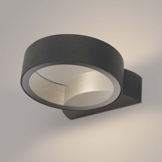 Där Lighting Reon Outdoor Wall Light Matt Grey Glass IP65 LED